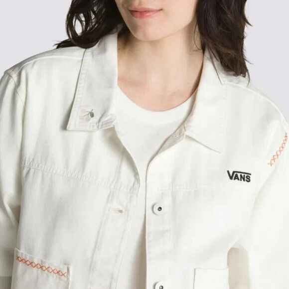 VANS Book It Micro Embroidered Ditsy Floral Jacket sz XS - Picture 2 of 12